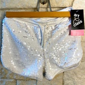 Brand new with tags, Art Class/Museum of Ice Cream, white sequined shorts,m